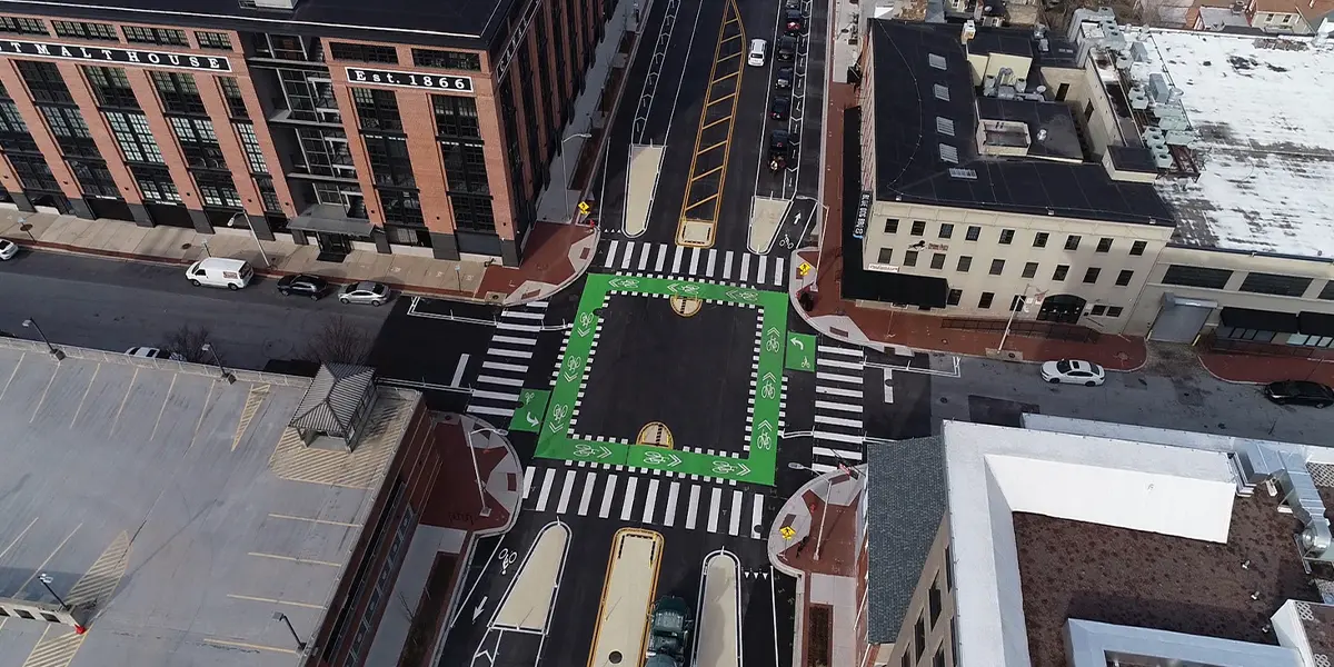 Buildings and Road Intersection