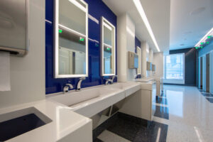 BWI Marshall Airport restroom facilities - sinks and mirrors