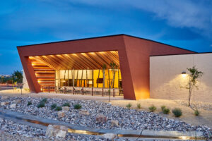 Exterior of classroom and laboratory building at El Paso Community College, Transmountain campus