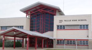 Exterior of Del Valle high school in Ysleta Independent School District, TX