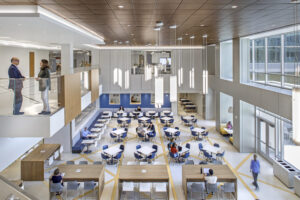 interior of open space in new TxDOT Austin District Headquarters, Austin, TX