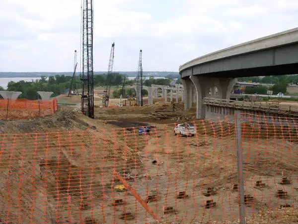 Job site bridge abutment