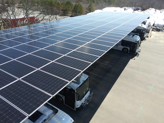 Dover Bus Solar Canopy Panels