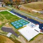 Aerial view of Old Paper Mill Road Park